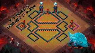 köy binası 13 yenilmez !! düzen clash of clans