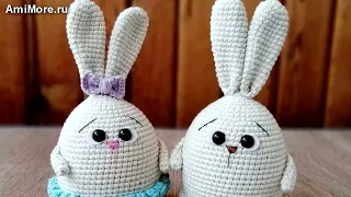 Амигуруми: схема Пасхальный зайчик. Игрушки вязаные крючком - Free crochet patterns.