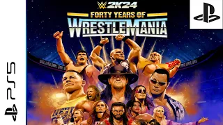 WWE 2K24 Showcase 40 Years of WrestleMania Gameplay (PS5) No Commentary