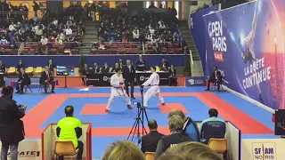 Open Paris karate 2020. ASIABARI ALI ASGHAR (IRI) vs. AINAZAROV YERMEK (KAZ)