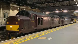 DOUBLE HEADED Class 37s Pulling a MASSIVE CRANE At Carlisle!! (WCR 37706 & 37518!!) | 8/1/24.