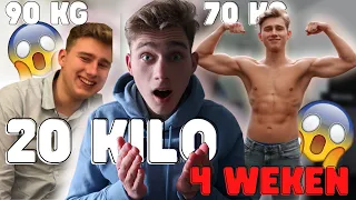 20 KILO in 4 WEKEN, ZO DEED IK HET! 💪🤯😱 4 WEEK TRANSFORMATION!