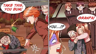 Delinquent business man throws garbage at a homeless... He regrets it 5 minutes later... [Manga Dub]