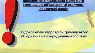 Відеоблог на тему "Державна реєстрація внесення змін до відомостей про відокремлений підрозділ ГО"