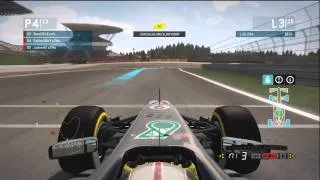 F1 2013 CAR DESTROYED BY CONE FUNNY GLITCH