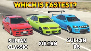 GTA 5 ONLINE : SULTAN CLASSIC VS SULTAN VS SULTAN RS (WHICH IS BEST?)