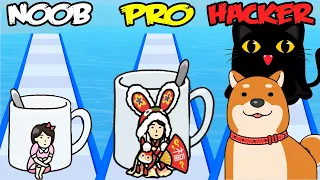 NOOB vs PRO vs HACKER in Hide and Seek: Cat Escape!