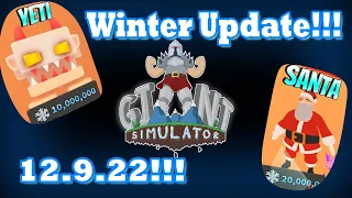 Giant Simulator | Winter Update 2022! | Bonus - New Player tour! #roblox  #giantsimulator  #update