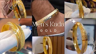 Latest Gold men's  kada  Designs With Weight and Price | Gold Kada For Men's Collection