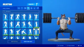 Fortnite Cat *Meowscles Skin* with All My Emotes and Dances