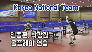 Korea National Team 임종훈 , 박강현 올플레이 연습 Park Gang-hyeon Lim Jonghoon All Play Practice