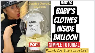 SURPRISE GENDER REVEAL BALLOON tutorial | Highly requested pop balloon #genderreveal #balloon