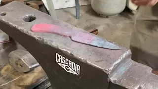 I Love Forging High Carbon Steel! Let’s Make A Drop Point Hunting Knife!