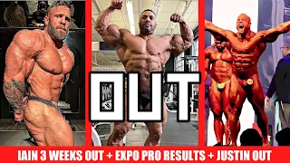 Justin Rodriguez OUT of Olympia + Iain Valliere 3 Weeks Out + Vitor Boff Qualifies for Mr. O + MORE