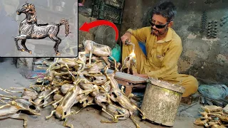 Incredible Brass Sand Casting | Fascinating Horse Made in Brass for Home Decor