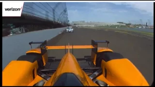 Indianapolis 500 Fernando Alonso - Marco Andretti traffic