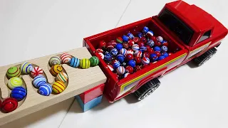 Marble Run Race ☆ HABA Slope & Haribo Bucket, Retro Tonka Track #52