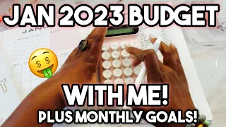 JANUARY 2023 BUDGET WITH ME! MONTHLY GOALS JAN 2023! EASY BUDGETING FOR BEGINNERS! HOW TO BUDGET!