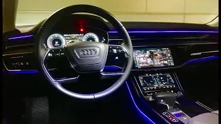 2018 Audi A8 interior tour & POV Driving at night (CRAZY AMBIENT LIGHTING)