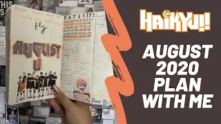 A Haikyu!! Bullet Journal Theme? | August 2020 Bullet Journal Plan with me