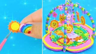 How to make Miniature Baby Play Mat | MINIATURE IDEAS FOR DOLLHOUSE | #Shorts