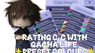 Rating my C.C Afton with ✨️PRESET COLOURS✨️ // Gacha Life Fnaf