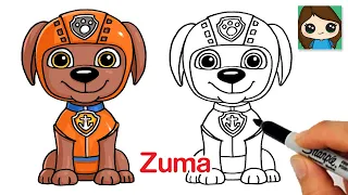 How to Draw Zuma 🦴 Paw Patrol