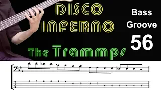 DISCO INFERNO (The Trammps) How to Play Bass Groove Cover with Score & Tab Lesson
