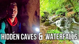 Exploring Hidden Caves and Waterfalls | British Countryside | 4K Walking Tour