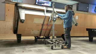 Lifting a 9' Diamond table onto cart solo