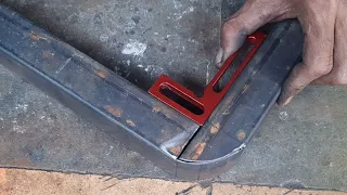 TEKNIK lapangan cara pemula bending hollow manual| praktek dalam pekerjaan asli nya