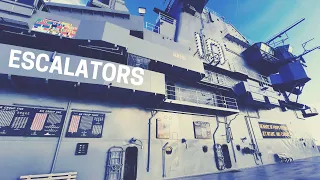 Escalators on Aircraft Carriers