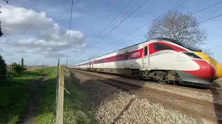 Trains at TUXFORD (E.C.M.L.) southbound AZUMA’s