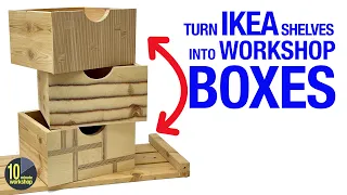 Turn Ikea Shelves into Basic Boxes with Fancy Fronts [video 465]