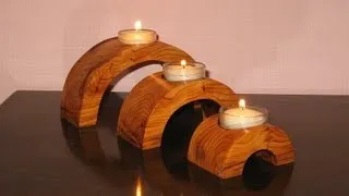 Arch Bridge Candle Holder - Woodworking // How-To