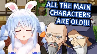 Pekora Plays A Funny RPG Where All Main Characters Are Old (Eng Sub)