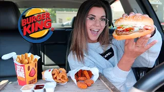 Burger King Mukbang! Whopper, Spicy Chicken Nuggets, Onion Rings & Chicken Fries!!