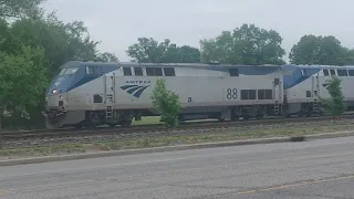 Amtrak Lakeshore rolling by very slowly