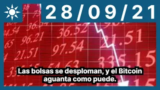 Las bolsas se desploman, y el Bitcoin aguanta como puede.