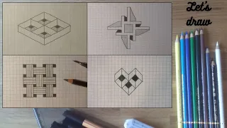 Einfach 3D Illusionen zeichnen - compilation