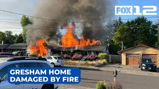 Fire damages home in Gresham