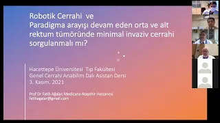 Genel Cerrahide Robotik Yöntemler - Dr. Fatih Ağalar