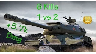 IS-4 - +5.7K Dmg - 6 Kills (1 vs 2)