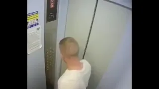 Man fights man in elevator