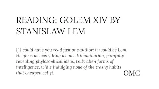 Reading: Golem XIV by Stanislaw Lem