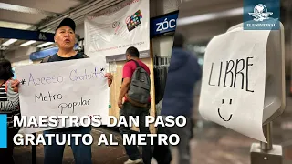 CNTE da entrada gratis a usuarios del Metro en estaciones de líneas 2 y 3