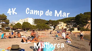 4K60🚶🏻‍♀️Beach walk⛱Camp de Mar Mallorca (Majorca) Spain 2021, September, 26🌤29°C.