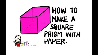 KUKU - How to make a Square Prism with paper (Elementary students lesson review)