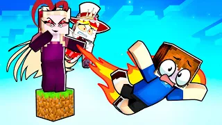 One Block Skyblock with LUCIFER and LILITH in Hazbin Hotel Minecraft with Gregory