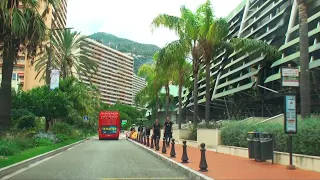 Driving down the streets of Monte Carlo, Monaco